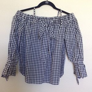 & Other Stories - Gingham Off Shoulder Blouse